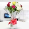 Roses Bouquet showcasing a vibrant arrangement of fresh roses in assorted colors, elegantly wrapped for gifting on special occasions.