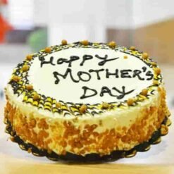 Butterscotch Cake for Mother’s Day, beautifully decorated with floral accents, ideal for treating your mom to a special and delicious celebration.