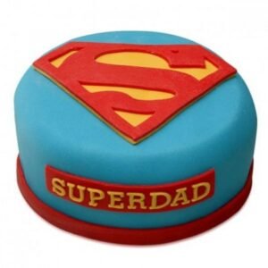 My Super Dad Cake featuring vibrant decorations and rich flavors, ideal for celebrating Father's Day or honoring a special dad in your life.