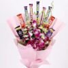 Elegant Orchids Choco Bouquet featuring beautiful orchids paired with assorted chocolates, ideal for romantic gifts and special celebrations.