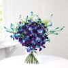 Stunning bouquet of glorious blue orchids, ideal for decorative arrangements, gifting, or enhancing any special occasion with vibrant elegance.