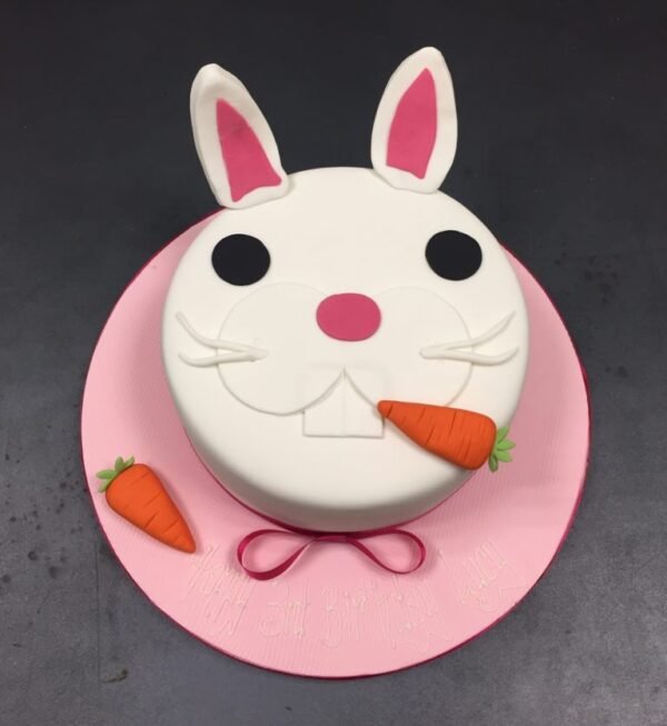 Designer Rabbit Cake with intricate decorations, ideal for birthdays, parties, or special celebrations.