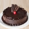 Delicious Crunchy Chocolate Truffle Cake with rich chocolate layers and crunchy texture, ideal for birthdays, parties, or special occasions.