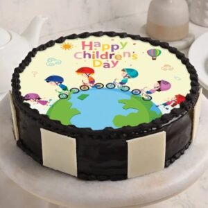 Cartoon Fun Children's Day Cake decorated with colorful cartoon characters, perfect for adding excitement and sweetness to your child's special celebration.