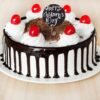 Children's Day Black Forest Cake with rich chocolate layers, cherries, and whipped cream, ideal for celebrating special moments with kids.