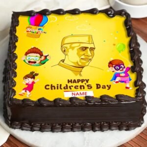 Children's Day Celebration Poster Cake – Festive Cake with Colorful Decorations