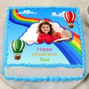 Colorful Dreams Photo Cake adorned with vibrant colors and custom photos, ideal for making celebrations memorable and joyous for children.