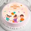 Elegant Children's Day Cake featuring delicate decorations and a stylish design, perfect for adding a sophisticated touch to Children's Day festivities.