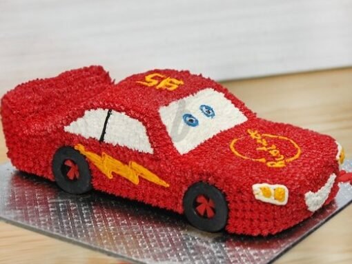 Ferrari Design Car Cake showcasing vibrant red details and sleek design, ideal for car lovers' birthday celebrations and special events.