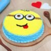 Playful Naughty Minion Cake with vibrant colors and cheeky designs, ideal for children's birthday parties and themed celebrations.