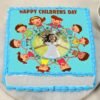 Customizable Photo Cake for Children's Day Featuring Bright Colors and Fun Designs