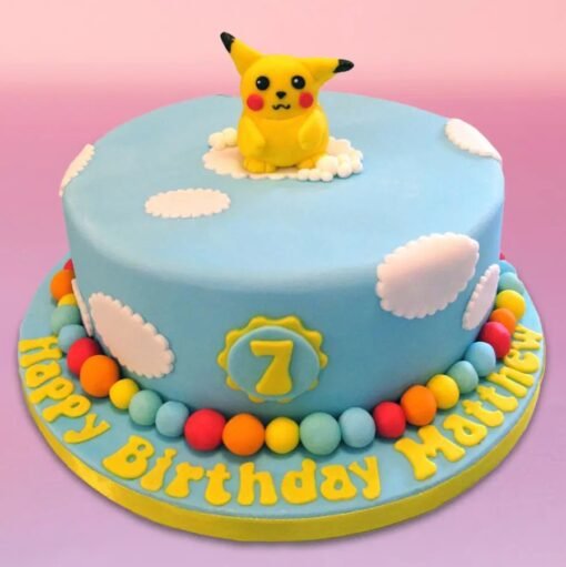 Delightful Pikachu's Dreamland Cake for Children's Parties Featuring Pikachu Decorations