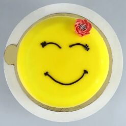 Pineapple Joy Emoji Cake featuring cheerful emoji decorations and tropical pineapple flavor, perfect for adding joy and sweetness to any celebration.