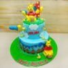 Pooh's Celebration Cake decorated with charming Winnie the Pooh characters and vibrant colors, perfect for birthdays and special celebrations.