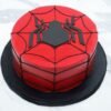 Spidy-Man themed cake with vibrant colors and Spider-Man design, perfect for superhero fans and special birthday celebrations.