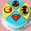 Superhero Celebration Cake with vibrant designs and delicious flavors, perfect for superhero-themed birthday parties and special events.