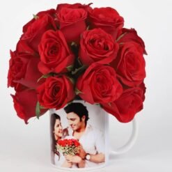 20 Love Blooms Mug featuring a vibrant arrangement of 20 colorful flowers in a decorative mug, ideal for heartfelt gifts.