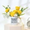 Charming Blossom Mug featuring a lovely arrangement of colorful flowers in a decorative mug, ideal for gifts and brightening any space.