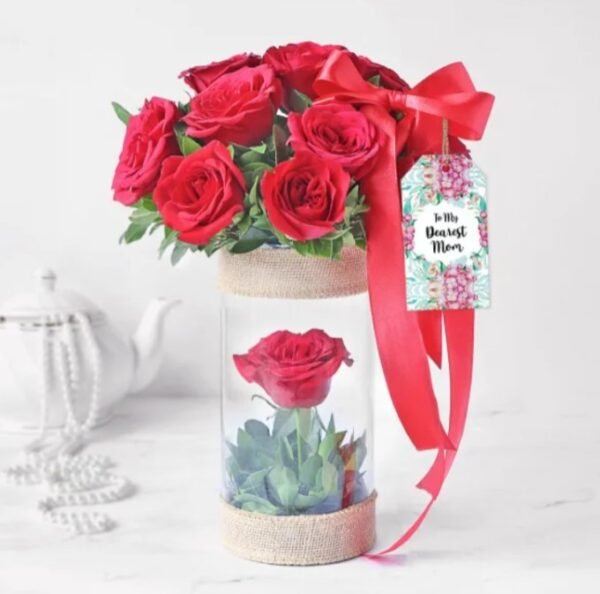 Charming Rose Arrangement showcasing a variety of colorful roses elegantly displayed, perfect for gifting or enhancing any special occasion.