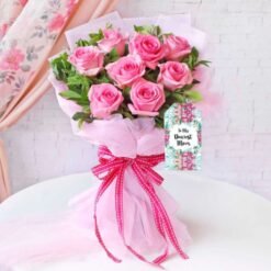 Chic Pink Roses for Mother’s Day bouquet featuring elegant pink roses, perfect for expressing love and gratitude to moms on their special day.