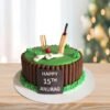 Cricket Celebration Cake featuring colorful cricket-themed decorations, ideal for birthdays, tournaments, and celebrations for cricket enthusiasts.