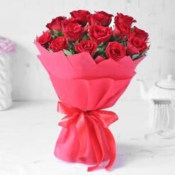 Romantic Red Roses Elegance bouquet featuring lush red roses, perfect for expressing love, passion, and romance on special occasions.