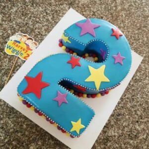 Dazzling Second Birthday Cake featuring vibrant decorations and playful designs, ideal for celebrating a child’s second birthday in style.