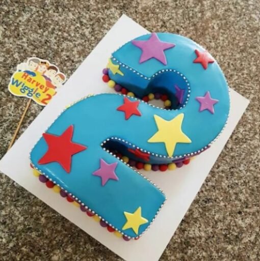 Dazzling Second Birthday Cake featuring vibrant decorations and playful designs, ideal for celebrating a child’s second birthday in style.