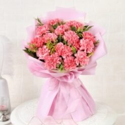 Delicate Pink Carnation Bunch featuring a lovely arrangement of soft pink carnations, ideal for gifts, celebrations, and enhancing home decor.