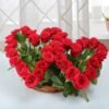 Double Heart Rose Bouquet featuring a romantic arrangement of roses shaped into two hearts, ideal for expressing love and affection.