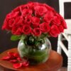 Elegant 40 Red Roses bouquet featuring a lavish arrangement of 40 red roses, ideal for romantic gestures and heartfelt expressions of love.