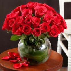 Elegant 40 Red Roses bouquet featuring a lavish arrangement of 40 red roses, ideal for romantic gestures and heartfelt expressions of love.