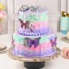 Decadent Glistening Chocolate Fantasy Cake with rich chocolate layers and a shimmering finish, ideal for special occasions and celebrations.