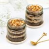 Decadent Choco Walnut Cake Jar Collection with rich chocolate layers and crunchy walnuts, perfect for chocolate lovers and dessert enthusiasts.