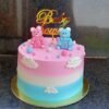 Elegant Baby Shower Cake adorned with delicate decorations, perfect for celebrating the arrival of a new baby in style.