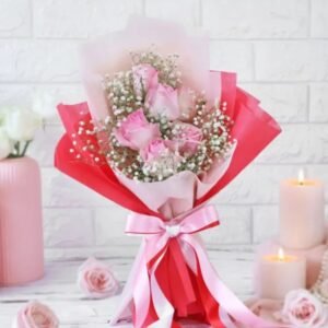 Graceful Pink Flower Bunch featuring a beautiful arrangement of delicate pink flowers, perfect for gifting or enhancing any special celebration.