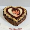 Heart Shaped Photo Cake with personalized photo, perfect for celebrating special occasions like anniversaries, birthdays, and romantic events.