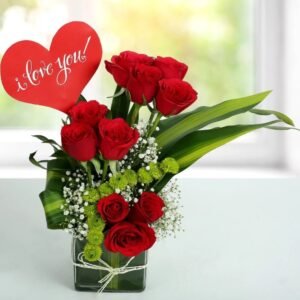 Heartfelt Red Roses bouquet featuring classic red roses, ideal for romantic gestures and celebrating love with elegance and passion.