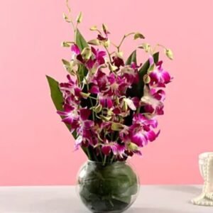 Lavender Orchid Bouquet featuring beautiful lavender orchids in an elegant arrangement, ideal for gifts, home decor, or special celebrations.