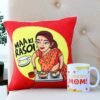 Cozy cushion and mug pair for mom, designed for comfort and relaxation while enjoying her favorite beverages in style.