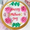 Charming Mom's Delightful Rose Cake adorned with beautiful rose decorations, ideal for celebrating Mother's Day and honoring special moments.