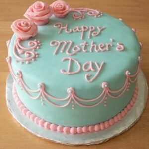 Elegant Mother's Day Sweet Rose Cake adorned with delicate rose decorations, ideal for celebrating and honoring mothers on their special day.