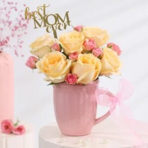 Peachy Dream Blossom Bouquet with soft peach and pastel flowers, perfect for adding warmth and charm to home decor or special events.