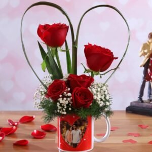 Roses & Memories Mug featuring a beautiful arrangement of roses in a decorative mug, ideal for sentimental gifts and memorable moments.