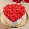 Rosy Heart Cake with pink frosting and decorative rose designs, perfect for romantic celebrations, anniversaries, and special occasions.