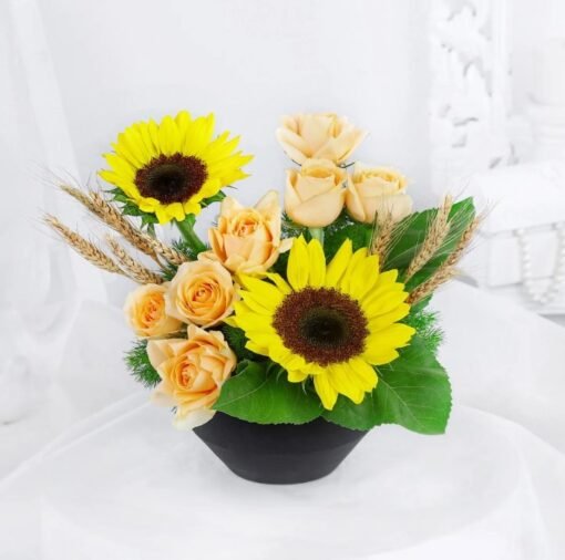 Sunlit Sunflower Serenity Bouquet featuring vibrant sunflowers, perfect for adding warmth, joy, and natural beauty to home decor or special occasions.