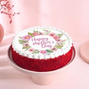 Timeless Love Photo Cake for Mom, featuring a personalized edible image, ideal for celebrating special occasions and expressing love and appreciation.