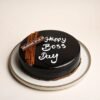 Chocolate Truffle Boss Day Cake, a luxurious chocolate cake adorned with rich truffle layers, perfect for honoring your boss on their special day.