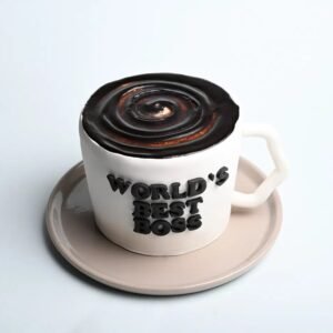 Charming Best Boss Mug Cake designed like a coffee mug, ideal for celebrating and appreciating your boss on special occasions.