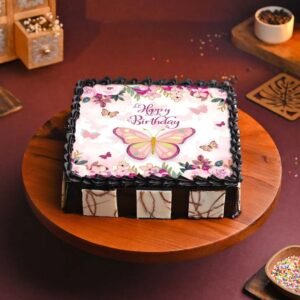 Butterfly Wishes Cake featuring elegant butterfly decorations and a dreamy design, perfect for birthdays, weddings, and magical celebrations.